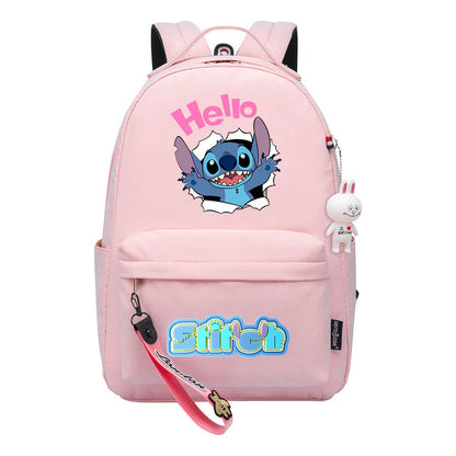Interstellar Baby Stitch Printed Youth Student School Bag For Men And Women Leisure Travel Bag For Women Backpack