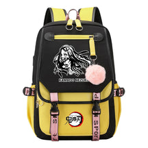 Cartoon Fashion Usb Youth Student Backpack Boy's And Girl's Leisure Ribbon Flip Backpack