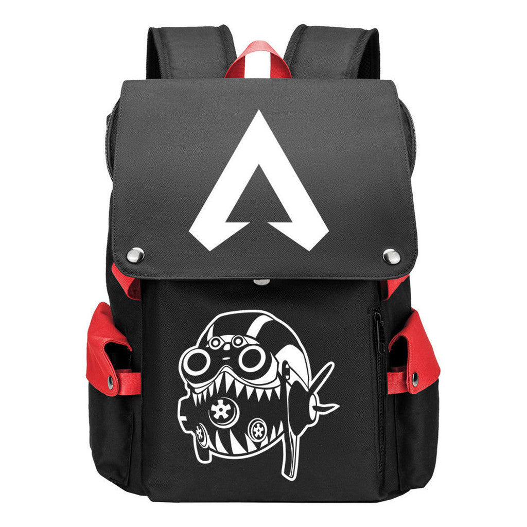 Apex Hero Print Usb Charging Cap Head Style Student School Bag Casual Backpack