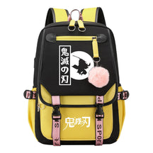 Cartoon Fashion Usb Youth Student School Bag Casual Ribbon Flip Backpack