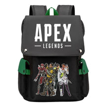 Apex Hero Print Usb Charging Cap Head Style Student School Bag Casual Backpack