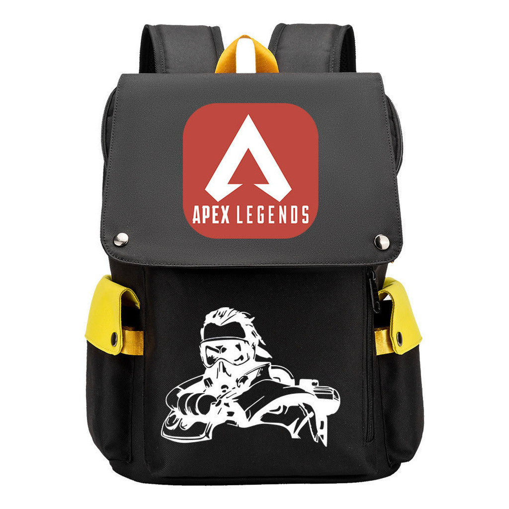 Apex Hero Print Usb Charging Head Youth School Bag Casual Backpack