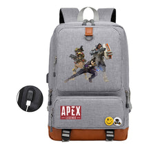 Apex Hero Print Usb Youth School Bag Leisure Travel Backpack