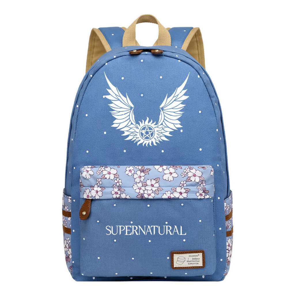 Evil Power Printed Youth And Girls School Bag Fashion Boy's And Girl's Leisure Backpack