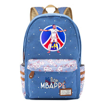 Football Star Mbappe Printed Teenage Girl Student Backpack, Fashionable And Casual Backpack