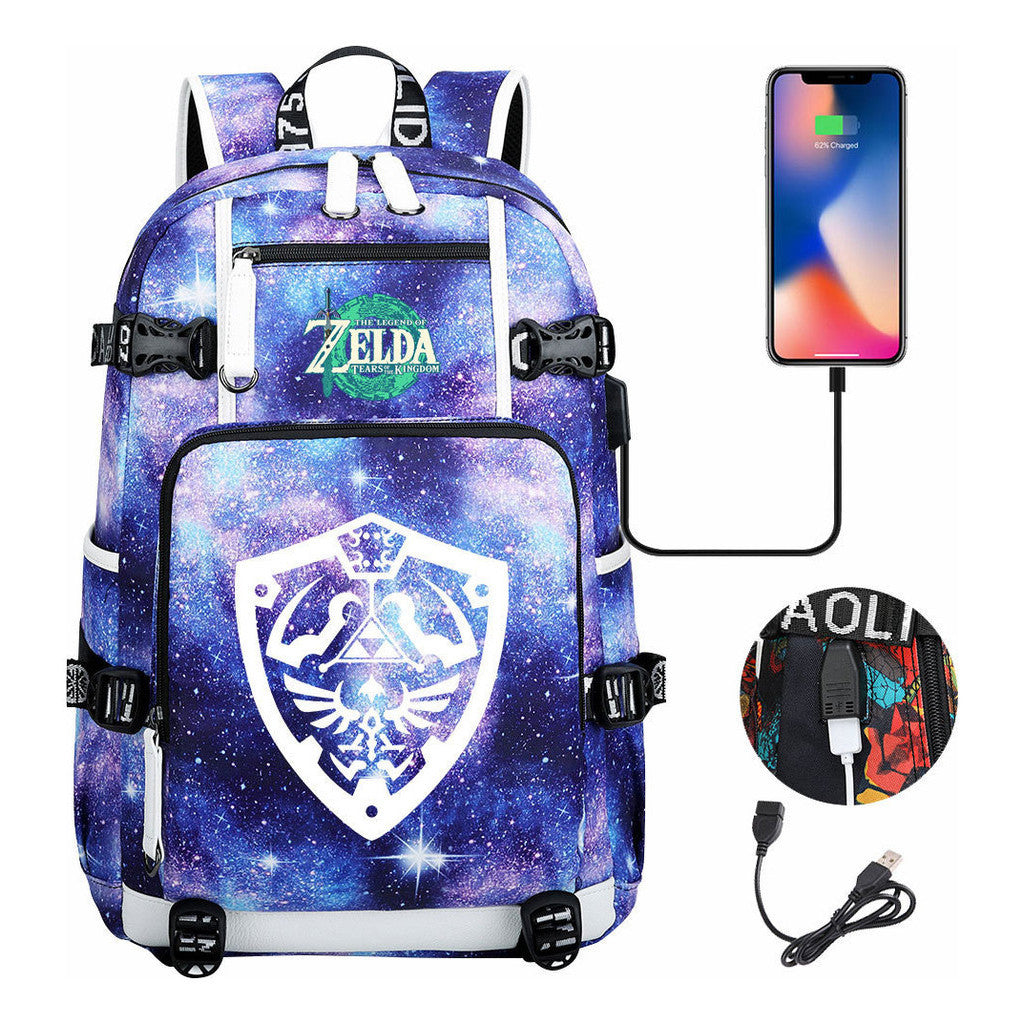 Printed Teenage Student Backpack For Men And Women's Leisure Travel Backpack