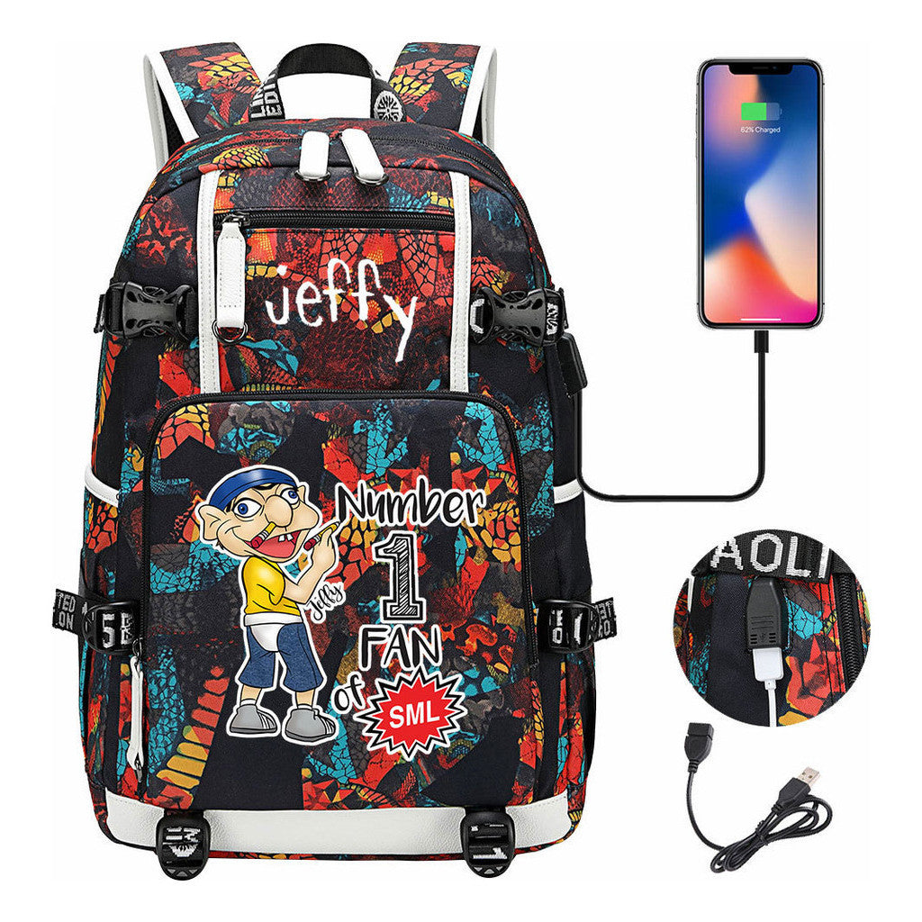 Printed Youth Student Backpack, Backpack, Leisure Travel Backpack