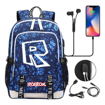 Printed Youth Student Backpack Usb Casual Backpack