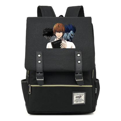 Manga Death Note Youth Student School Bag Men's And Women's Leisure Belt Buckle Backpack