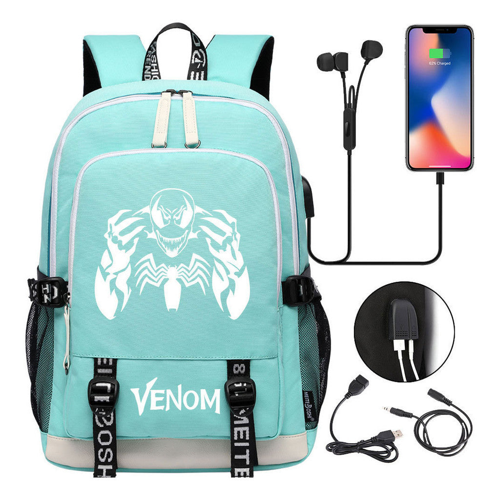 Youth Student Backpack Usb Men's And Women's Leisure Backpack