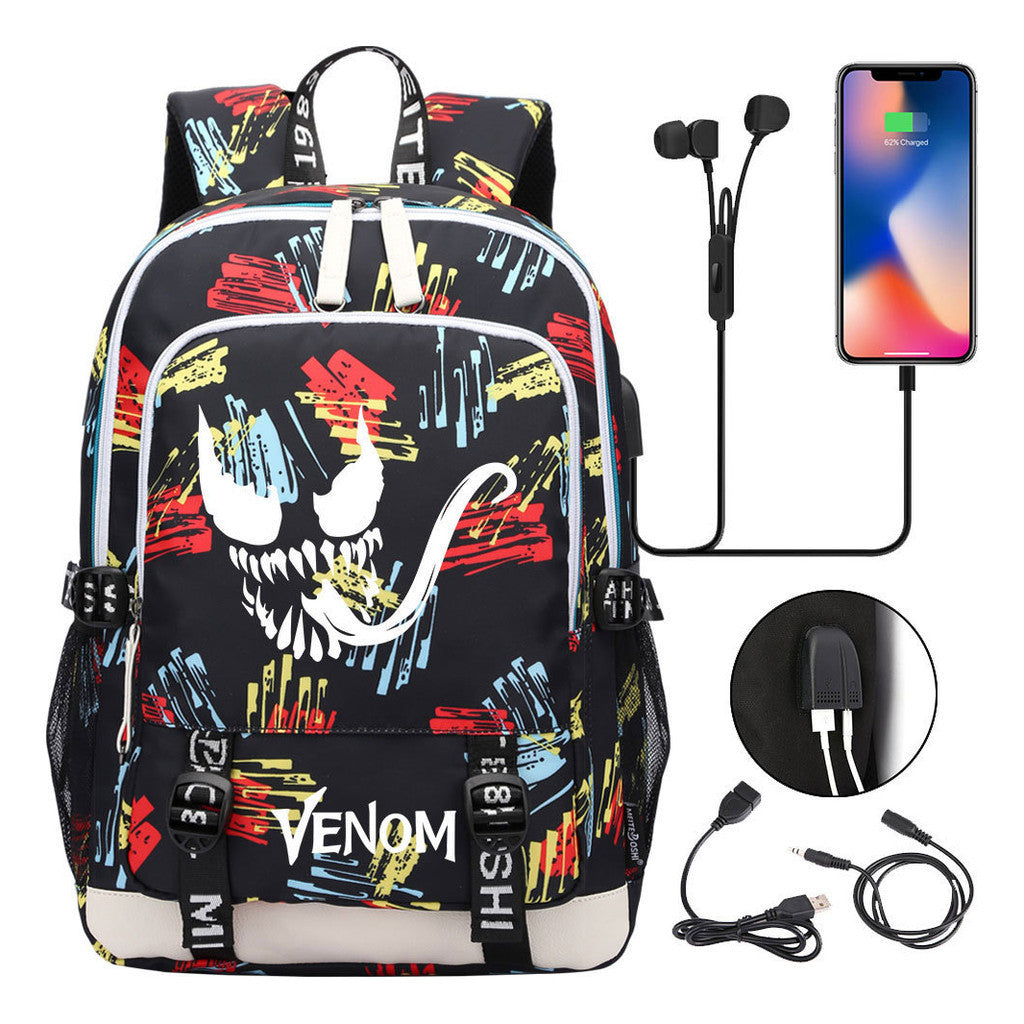 Youth Student Backpack Usb Men's And Women's Leisure Backpack
