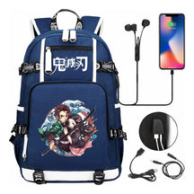 Cartoon Printed Usb Large Capacity Backpack For Men And Women's Leisure Travel Backpack