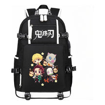 Cartoon Printed Usb Large Capacity Student Backpack For Leisure Travel Backpack