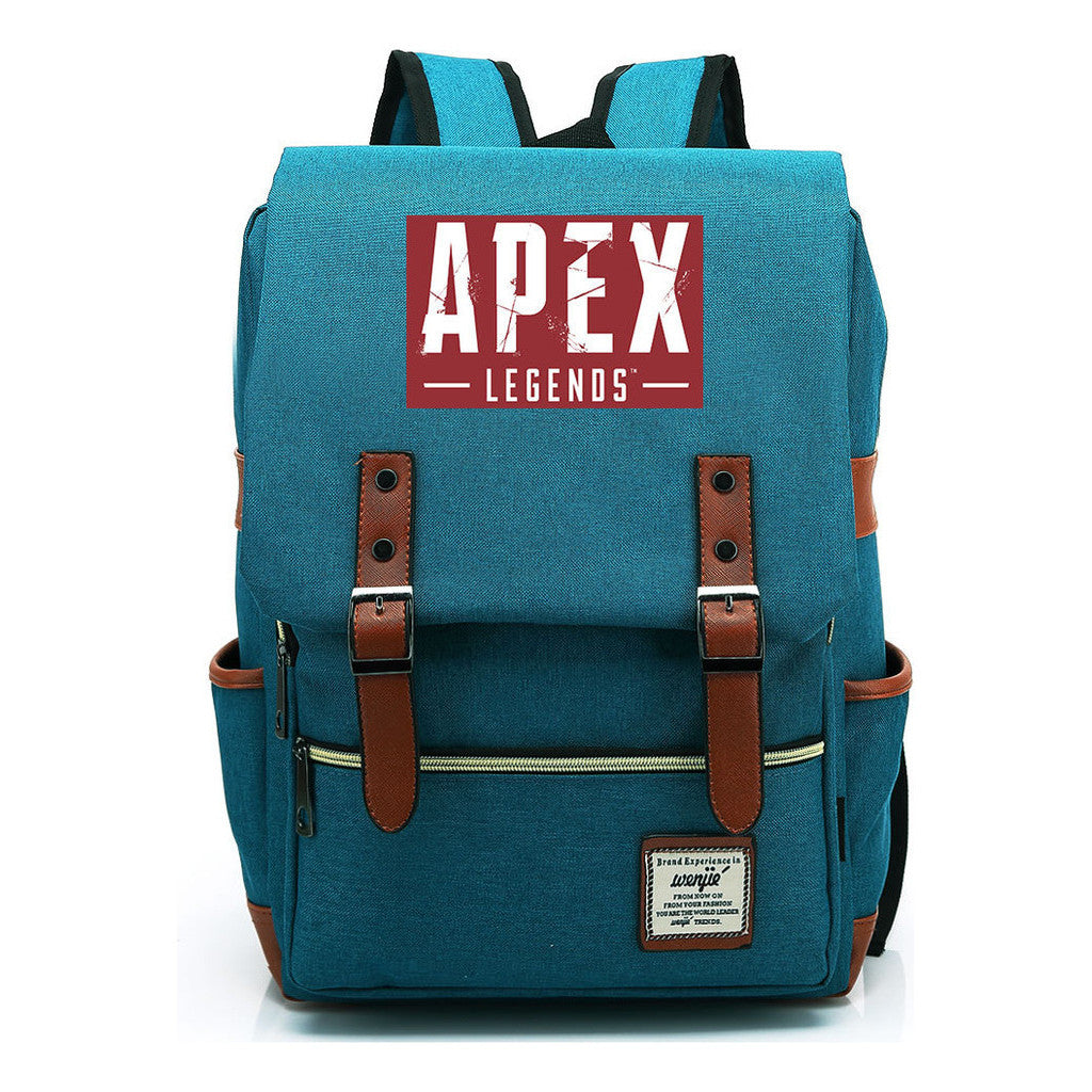 Printed Teenage Student Backpack For Men And Women With Casual Belt Buckle Classic Backpack