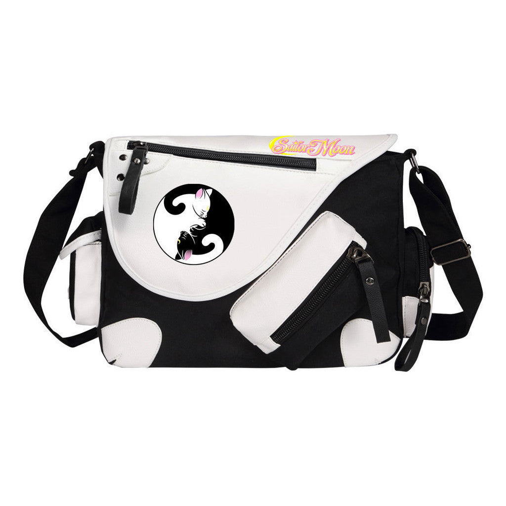 Beauty Girl Warrior Printed Youth Student School Bag Canvas Single Shoulder Bag Men's And Women's Casual Straddle Backpack