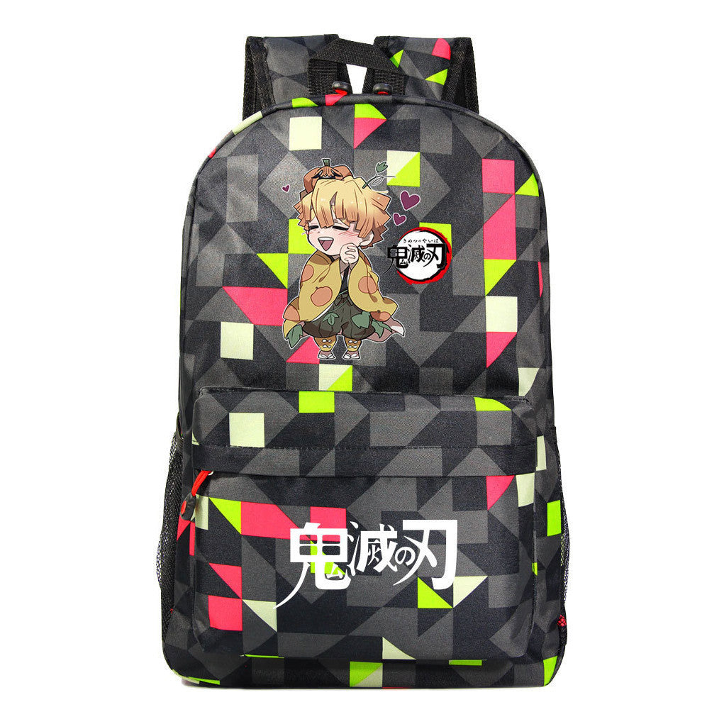 Comic Cartoon Fashion Printed Youth Student Backpack For Men And Women's Leisure Backpack