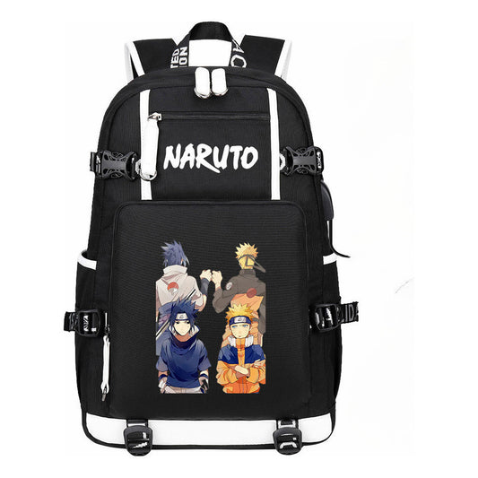 Naruto Usb Large Capacity Youth Student Backpack For Men And Women's Leisure Travel Backpack