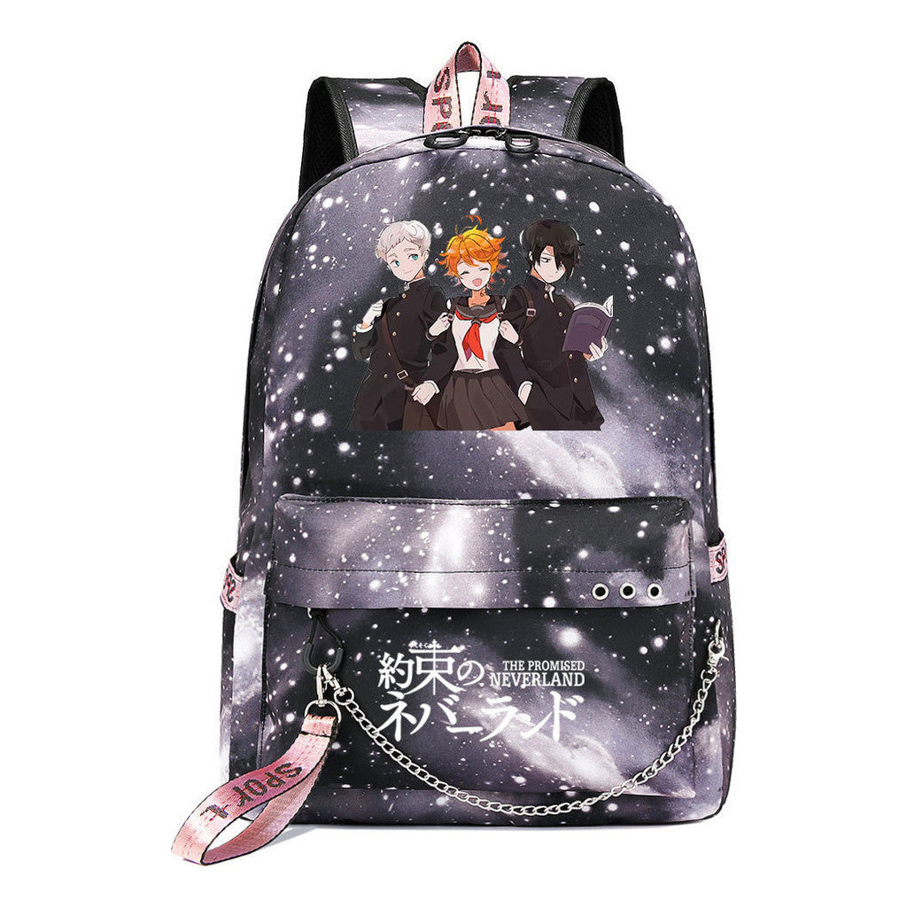 Promised Dream Island Usb Youth Student Backpack For Men And Women Leisure Travel Backpack