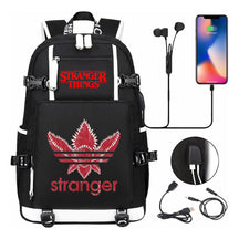Strange Story Printed Usb Youth Student Backpack For Men And Women's Leisure Travel Backpack