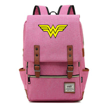 Anime Wonder Woman Printed Youth Student School Bag Men's And Women's Leisure Belt Buckle Backpack