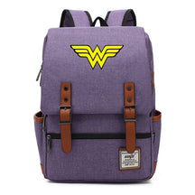 Anime Wonder Woman Printed Youth Student School Bag Men's And Women's Leisure Belt Buckle Backpack