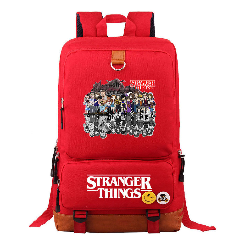 Strange Story Printed Youth Student School Bag Large Capacity Travel Bag Men's And Women's Backpack