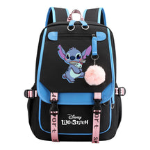 Interstellar Baby Stitch Usb Backpack For Boys And Girls Casual Woven Strap Flip Backpack