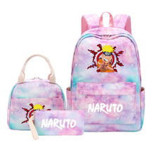 Naruto Student Girl Backpack Lunch Bag Three Piece Set Backpack Set