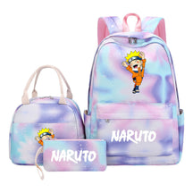 Naruto Student Girl Backpack Lunch Bag Three Piece Set Backpack Set