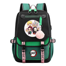 Cartoon Fashion Usb Student Backpack With Casual Woven Strap Flip Back Backpack