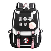 Cartoon Fashion Usb Student Backpack With Casual Woven Strap Flip Back Backpack