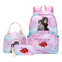 Naruto Teenage Student Girls School Bag Lunch Bag Three Piece Set Backpack Set