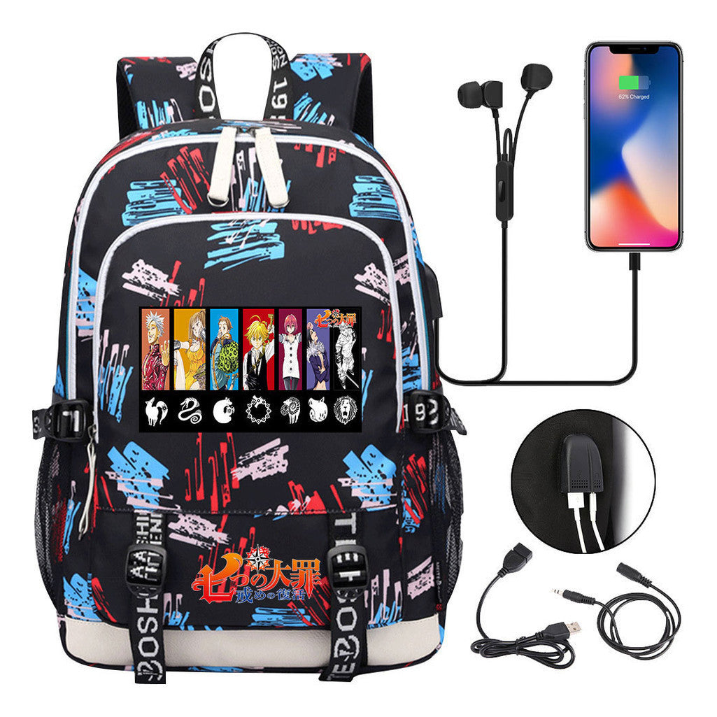 Junior Student Backpack Usb Leisure Backpack For Boys And Girls
