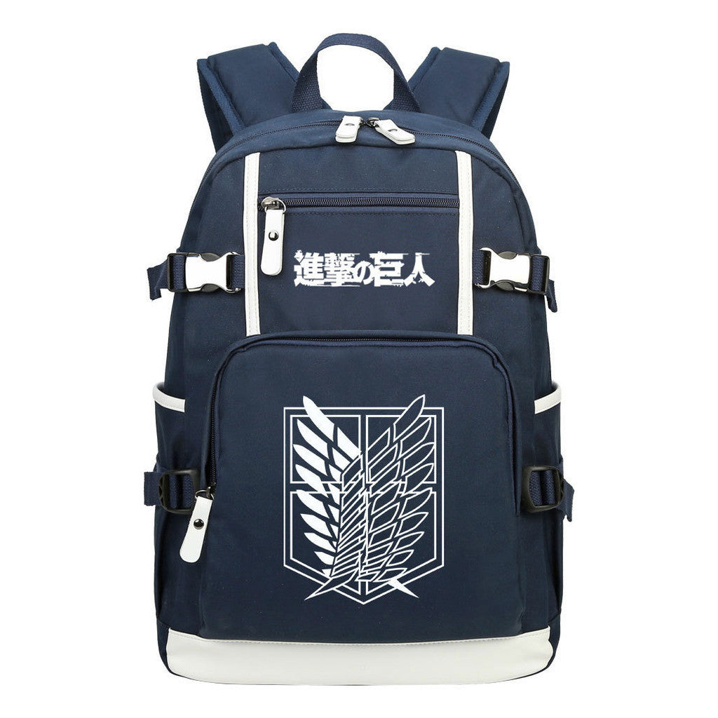 Giant Winged Soldier Captain Of Anime Attack Student Backpack, Leisure Travel Backpack