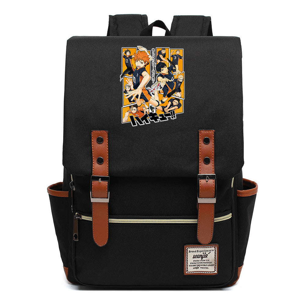Volleyball Youth Printed Youth School Bag Casual Belt Buckle Classic Backpack