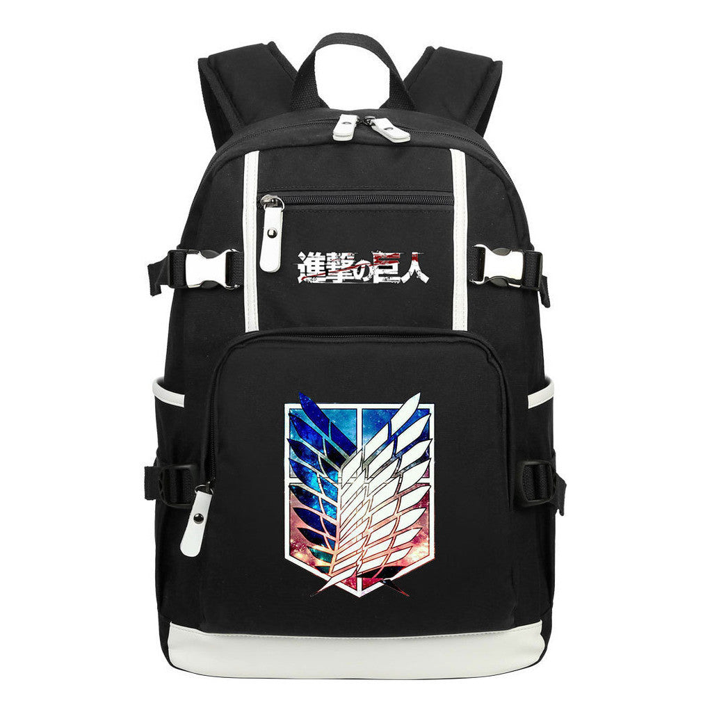 Giant Wings Of Cartoon And Anime Attack Student Backpacks, Men's And Women's Backpacks, Leisure Travel Backpacks