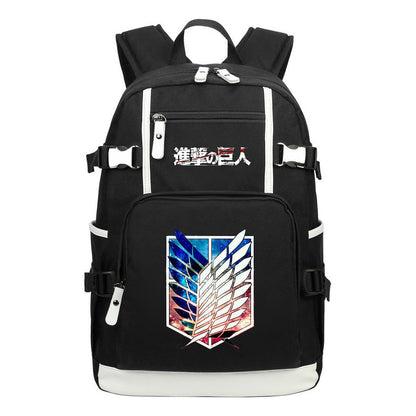 Giant Wings Of Cartoon And Anime Attack Student Backpacks, Men's And Women's Backpacks, Leisure Travel Backpacks