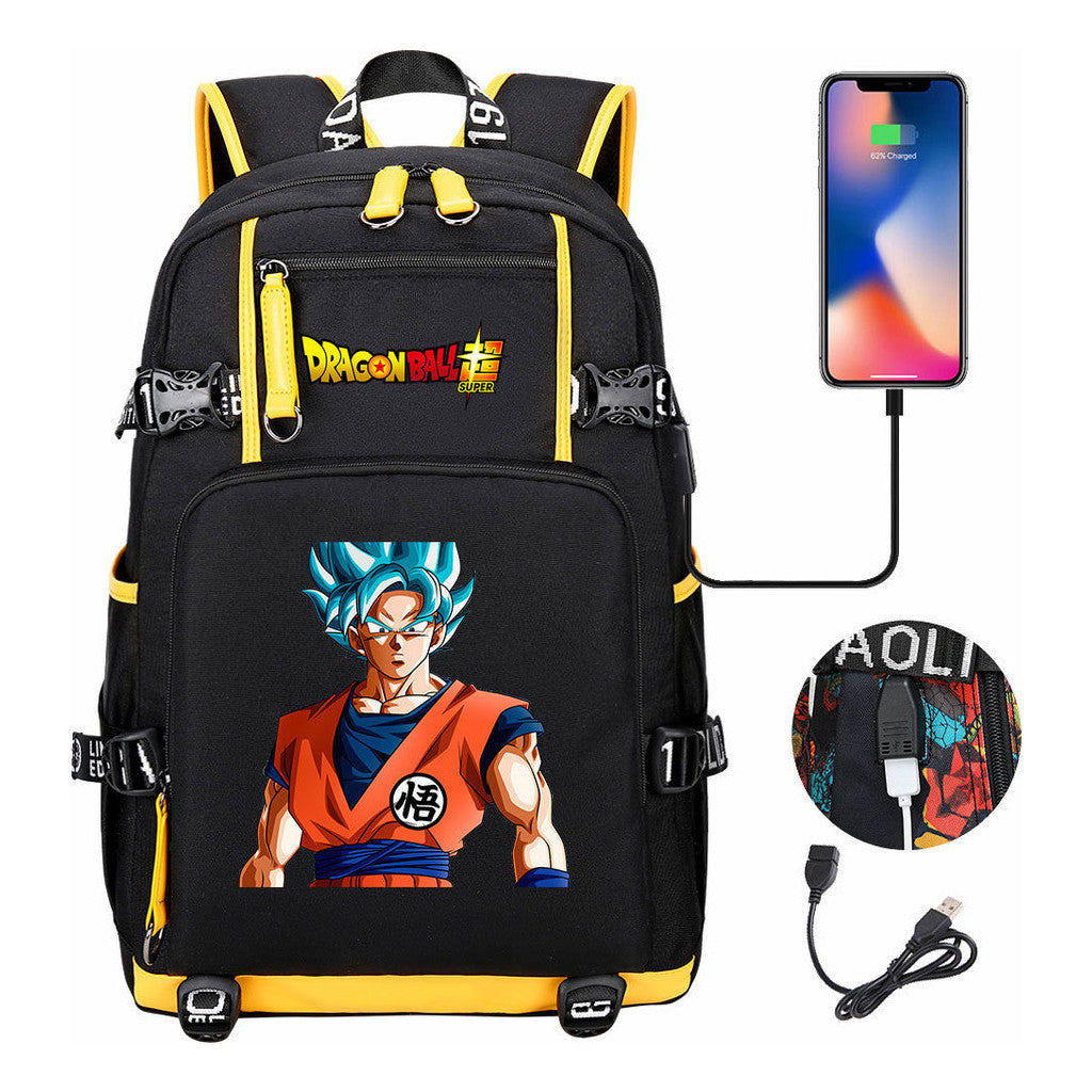 Fashionable Sun Wukong Usb Large Capacity Student Backpack For Leisure Travel Backpack