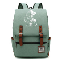 Anime Pirate King Luffy Printed Youth Student School Bag Casual Belt Buckle Classic Backpack