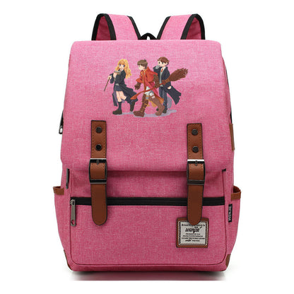 School Of Witchcraft And Wizardry Printed Youth Student School Bag Casual Belt Buckle Classic Backpack