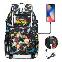 My Heroes Academy Usb Youth Student Backpack For Men And Women's Travel Backpacks