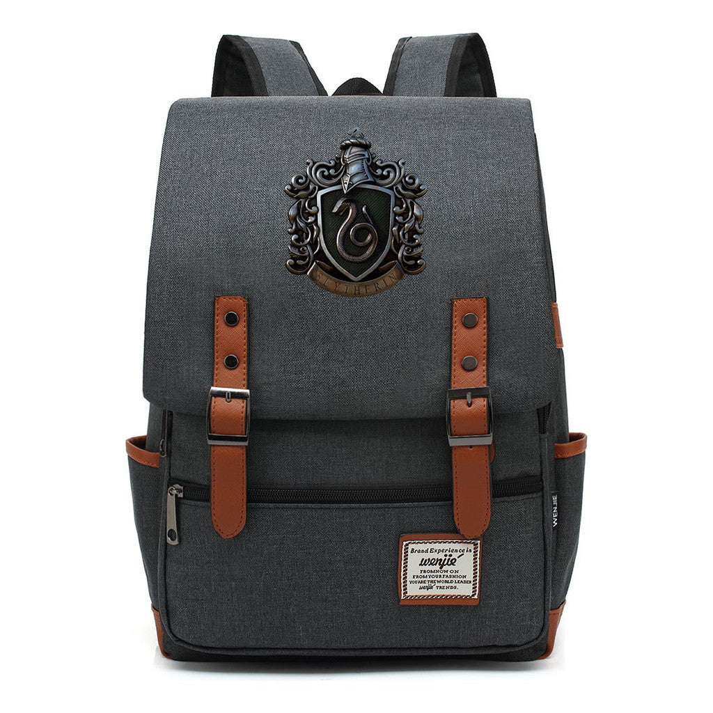 School Of Witchcraft And Wizardry Printed Youth Backpack Men And Women, Casual Belt Buckle, Classic Backpack