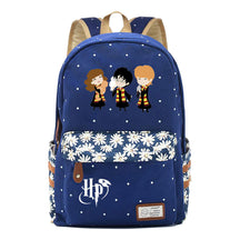 School Of Witchcraft And Wizardry Student Backpack, Floral Canvas, Female Backpack