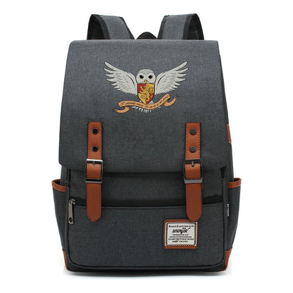 School Of Witchcraft And Wizardry Printed Student Backpack For Men And Women, Casual Belt Buckle, Classic Backpack 43*29*13.5cm