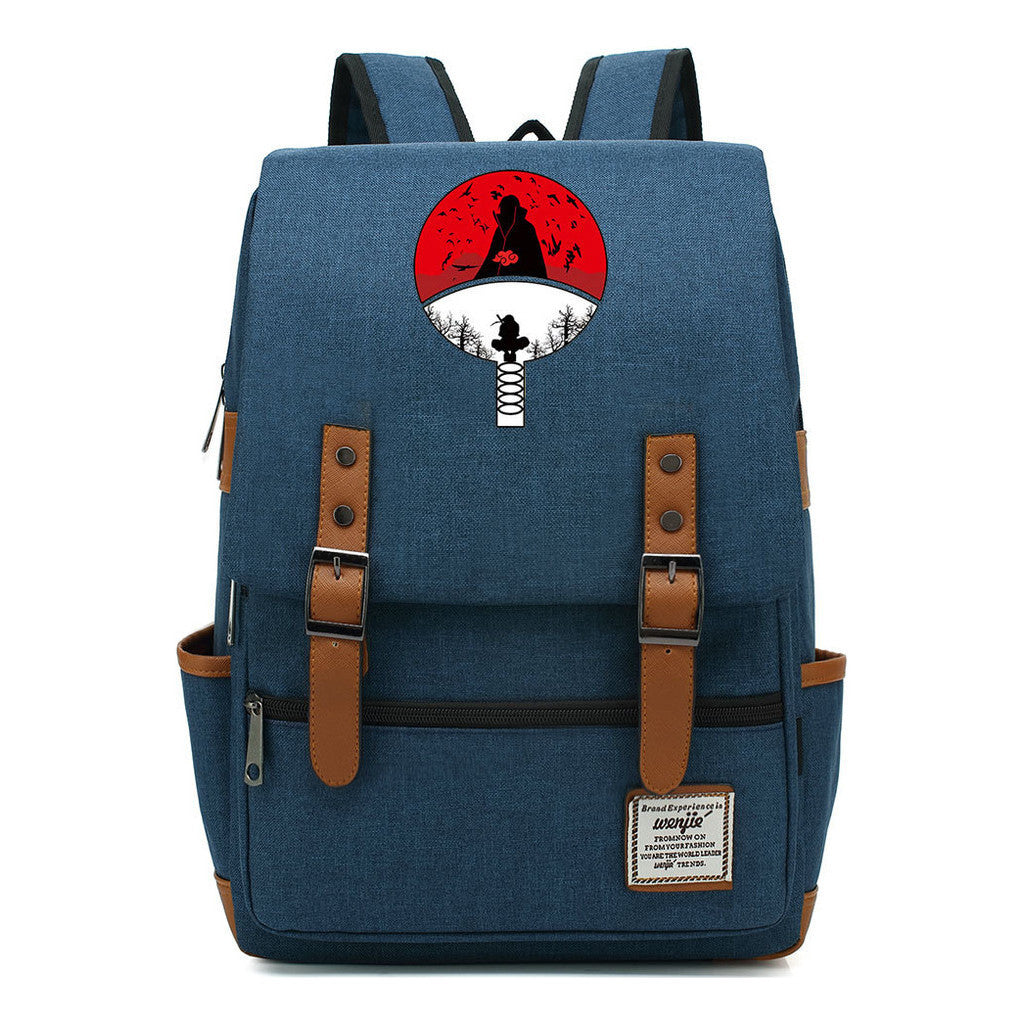 Naruto Printed Teenage Student Backpack For Men And Women, Casual Belt Buckle, Classic Backpack