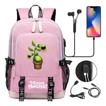 Monster Concert Printed Student Backpack Usb Leisure Backpack