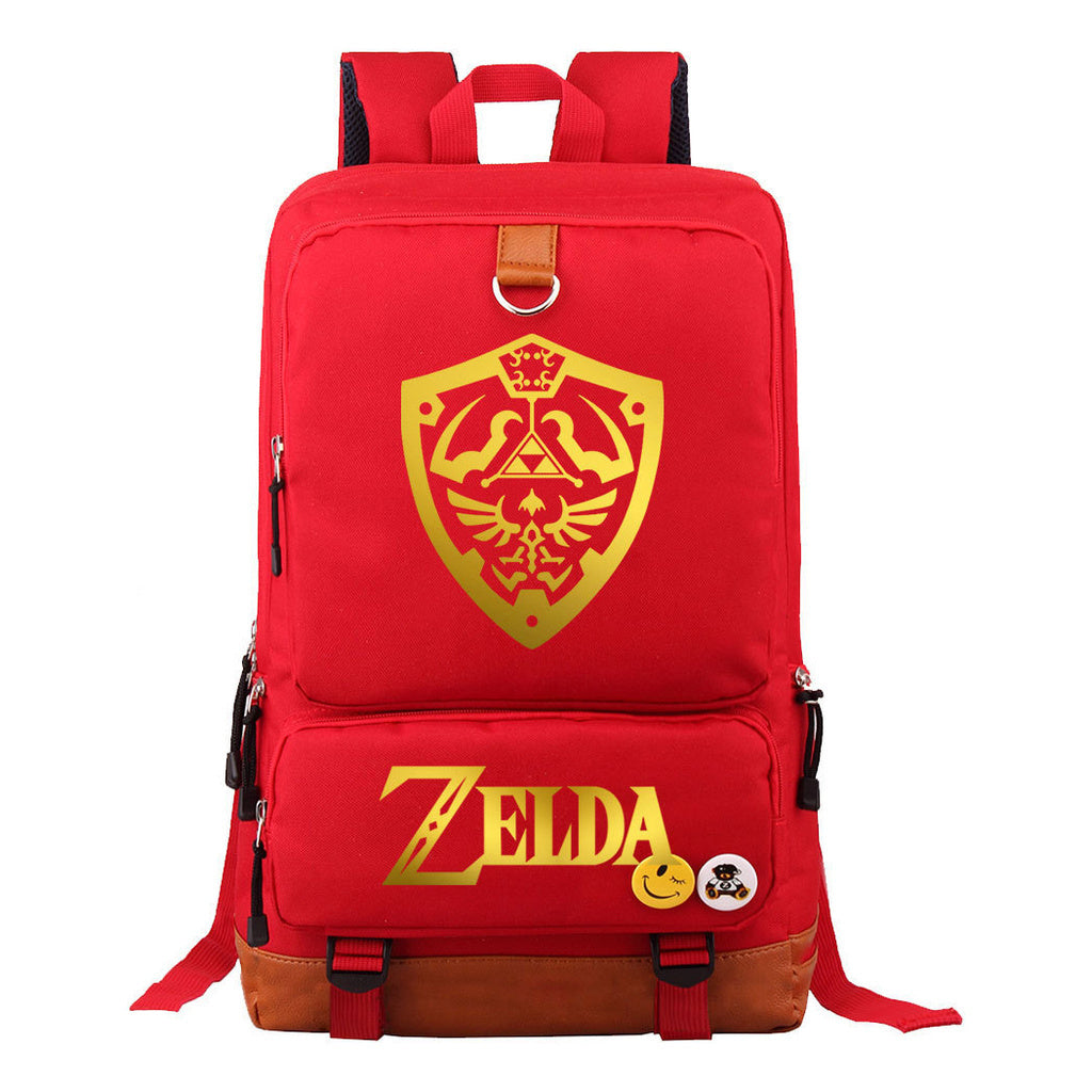 Golden Selda Kingdom Tear Print Youth Student School Bag Travel Bag Shoulder Travel Backpack