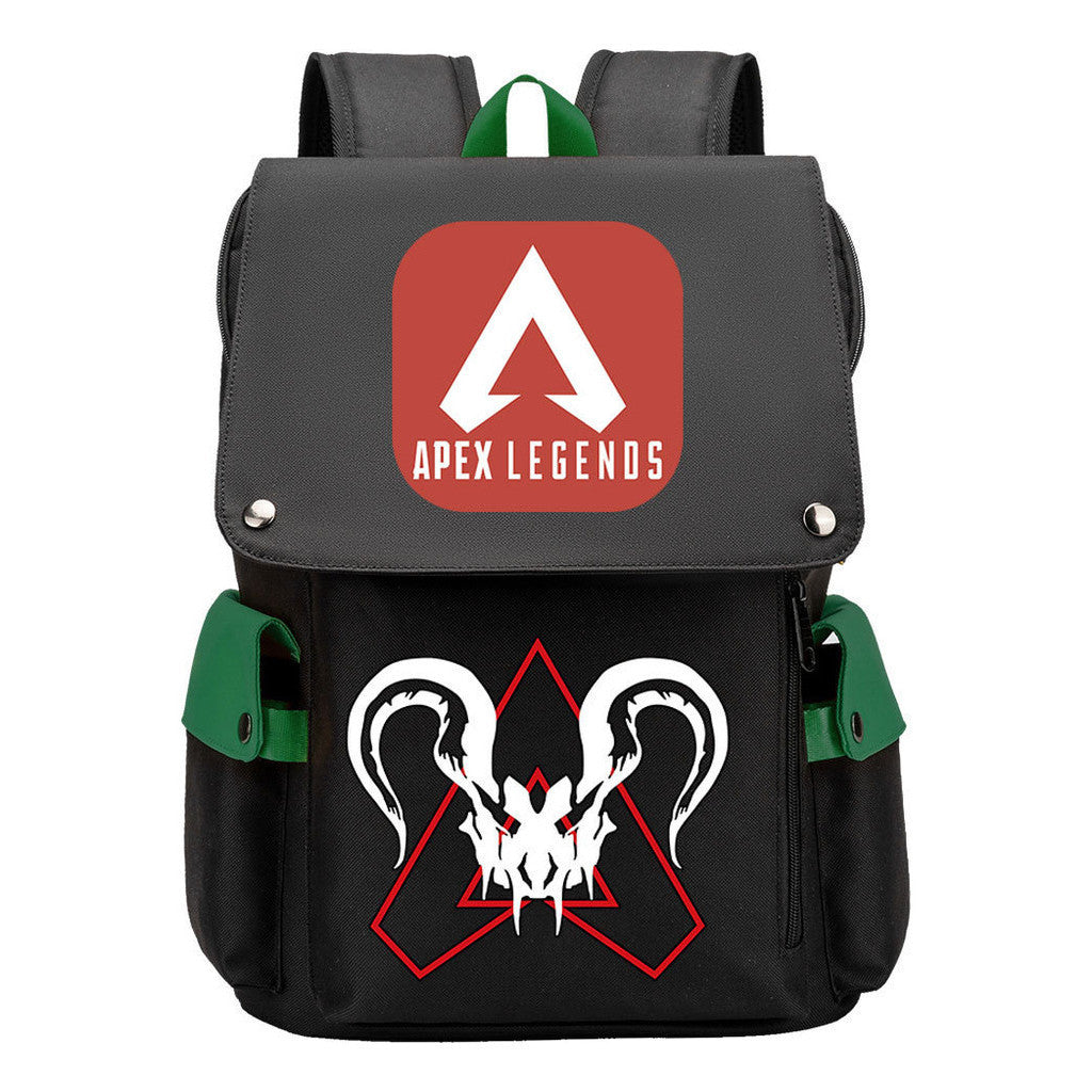 Apex Hero Print Usb Charging Cap Headpiece Student Backpack Leisure Backpack