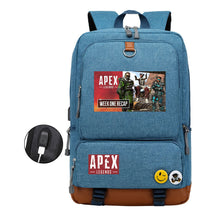 Apex Hero Print Usb Youth School Bag Leisure Travel Backpack