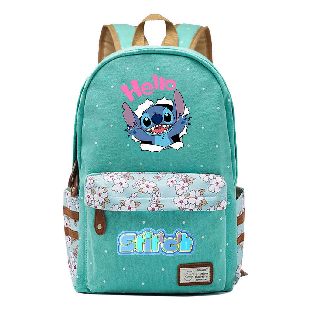 Japanese Anime Interstellar Baby Stitch Printed Youth Backpack Casual Backpack